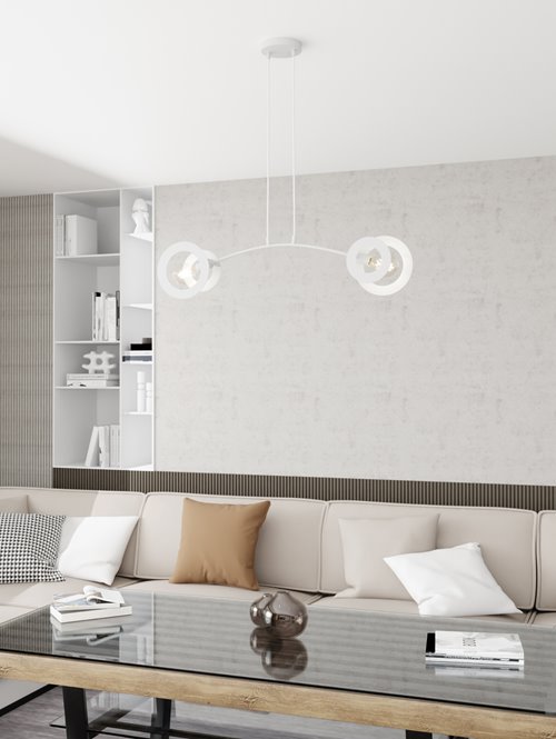 Lampa wisząca EUFORIA 2 WH nowoczesna, biała, metal