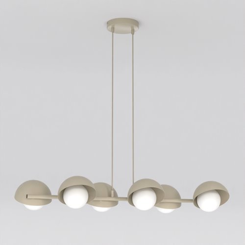 Lampa wisząca BOOM 6 MOKKA nowoczesna, beżowa, metal
