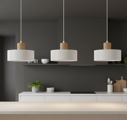 Lampa wisząca TORIN 3 WHITE skandynawska, regulowana, biała