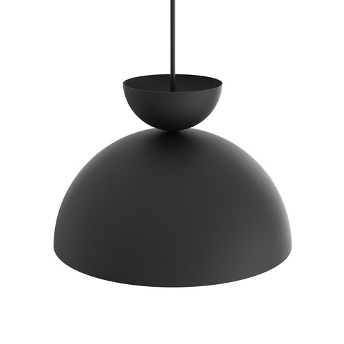 Lampa wisząca LUNARO 1S BL BLACK loft, czarna, metal