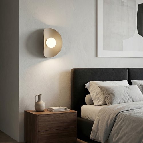 Kinkiet FIERO XL K1 MOKKA nowoczesny, beżowy, metal