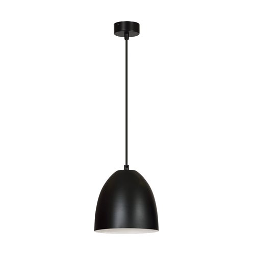 Lampa wisząca LENOX 1 BLACK/WHITE loft, metal, czarno/biała