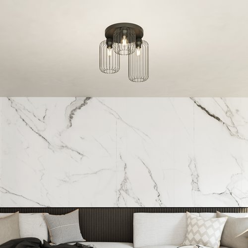 Lampa sufitowa BARN 3PREM BL loft nowoczesna plafon czarna