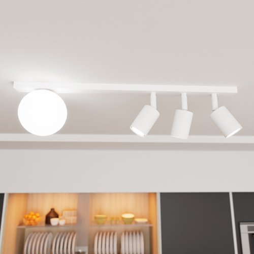 Lampa sufitowa BASTER 4 WHITE nowoczesna, minimalistyczna