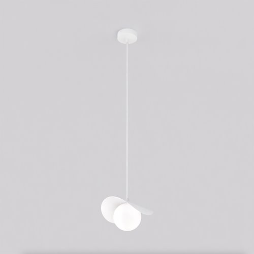 Lampa wisząca RITUAL 1S WHITE nowoczesna, biała, metal