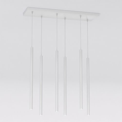 Lampa wisząca SELTER 6 GRAY glamour, sople, szara