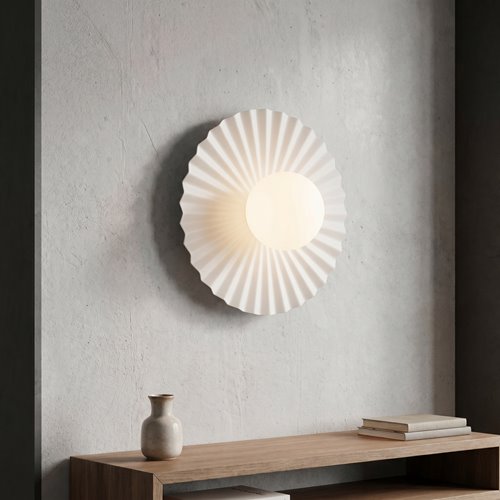 Kinkiet UMBRA M K1 WHITE OPAL nowoczesny, biały, metal fala