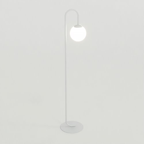 Lampa podłogowa FLOR LP1 BL GRAY nowoczesna, czarna, metal