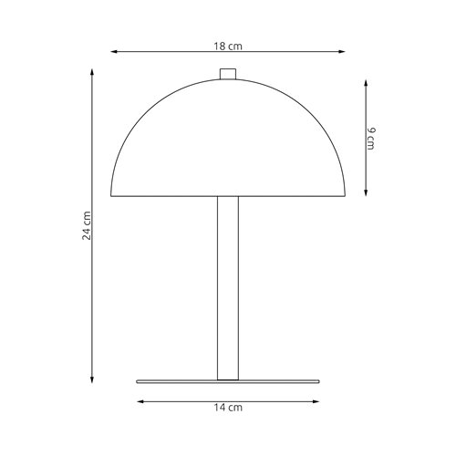 Lampka nocna MOGU LN2 BL BLACK metal, czarna, loft