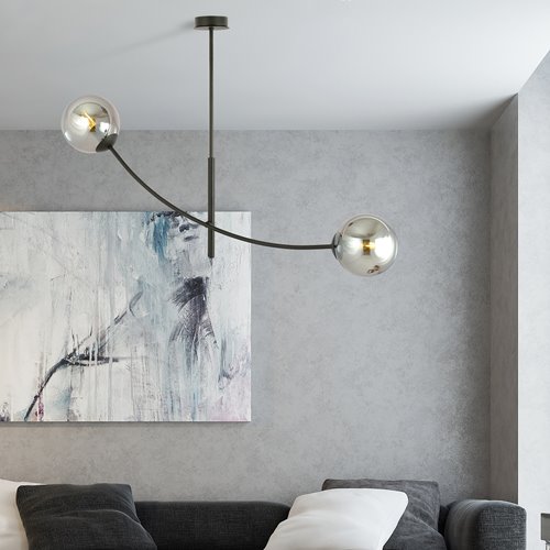 Lampa sufitowa HUNTER 2 BLACK/GRAFIT klosze czarna/grafit