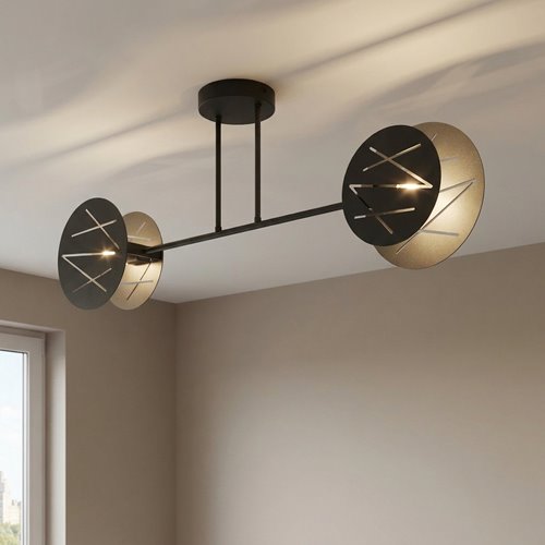Lampa sufitowa FRICK 2 BL nowoczesna, czarna, metal