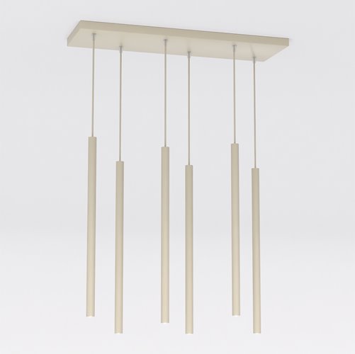 Lampa wisząca SELTER 6 MOKKA beżowa, glamour, sople