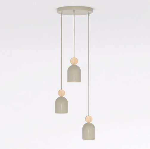 Lampa wisząca MESI 3PREM MOKKA nowoczesna, beżowa, metal