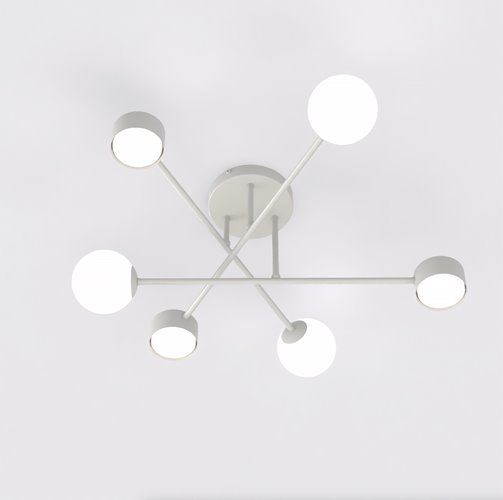 Lampa sufitowa HOLON 6 GRAY plafon, szara, metal