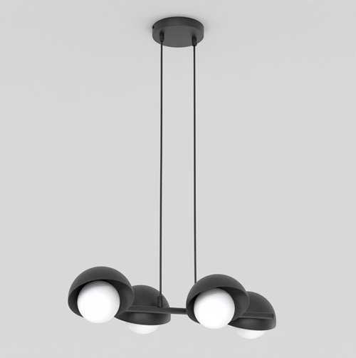 Lampa wisząca BOOM 4 BLACK nowoczesna, czarna, metal