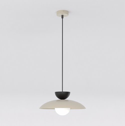 Lampa wisząca MULAN 1 MOKKA BL nowoczesna, beżowa, metal