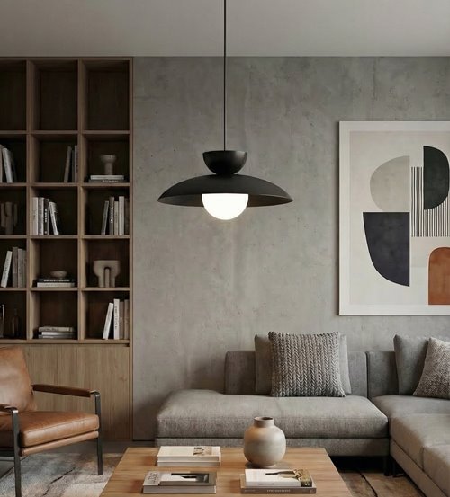 Lampa wisząca MULAN 1 BLACK nowoczesna, czarna, metal