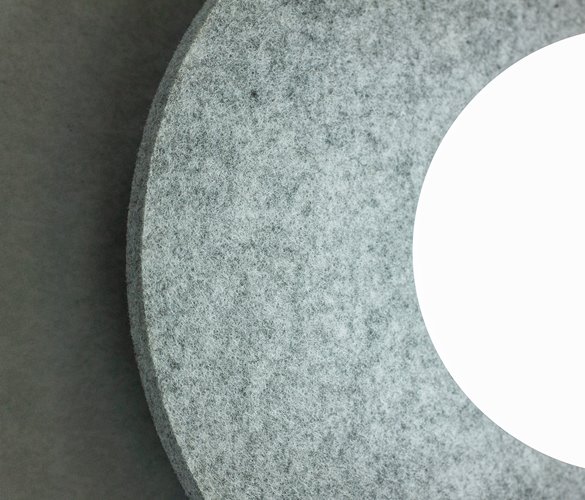 Lampa wisząca CALMA 1 GRAY nowoczesna, szara, filc