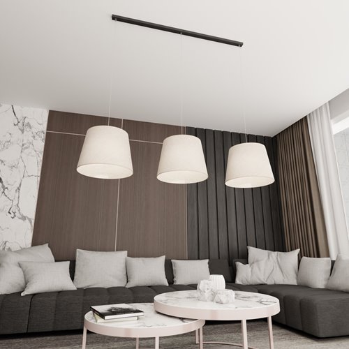 Lampa wisząca EPOCA 3 BEIGE abażur, beż, klasyczna