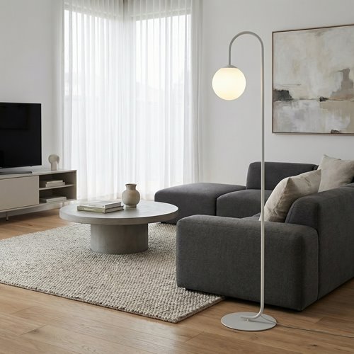 Lampa podłogowa FLOR LP1 BL GRAY nowoczesna, czarna, metal