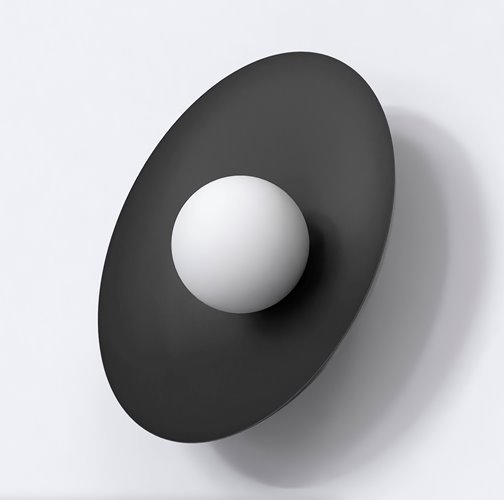 Kinkiet INSPO K1 BLACK nowoczesny, czarny, metal