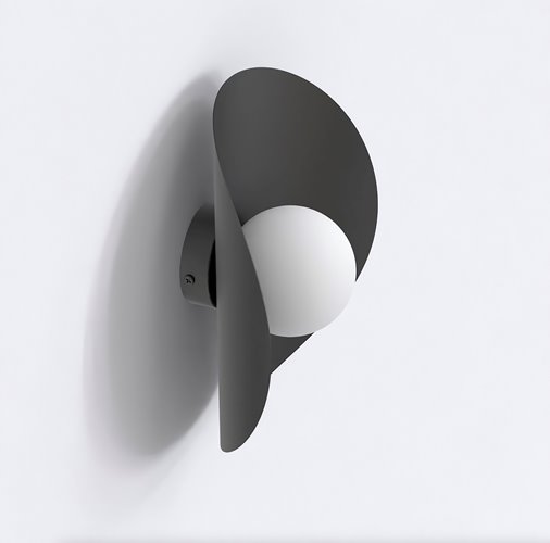 Kinkiet FIERO XL K1 BLACK nowoczesny, czarny, metal