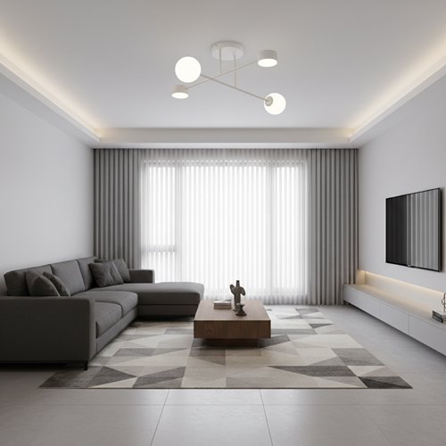 Lampa sufitowa HOLON 4 WHITE plafon, biała, metal