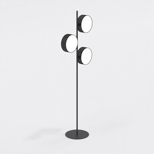 Lampa podłogowa DRUMZ LP3 BLACK nowoczesna, czarna, abażur
