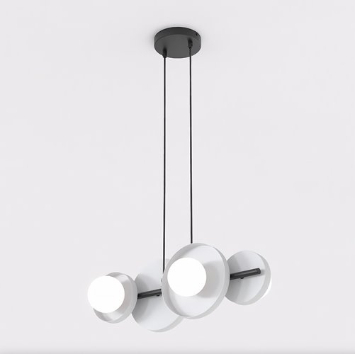 Lampa wisząca MODEL 4 BL GRAY loft, szara, metal