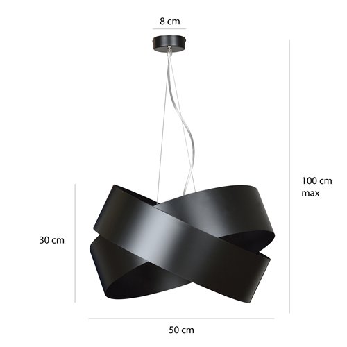 Lampa wisząca VIENO BLACK oryginalna regulowana metal czarna