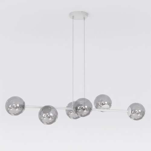 Lampa wisząca MAGNUS 6 GRAY GRAFIT nowoczesna, klosz, szara