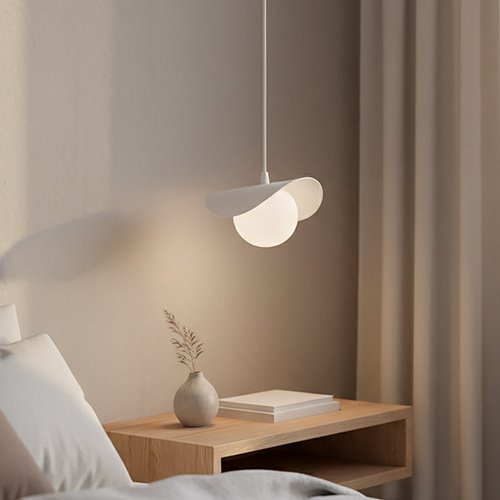 Lampa wisząca RITUAL 1S WHITE nowoczesna, biała, metal