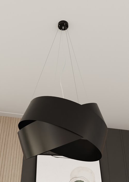 Lampa wisząca VIENO BLACK oryginalna regulowana metal czarna