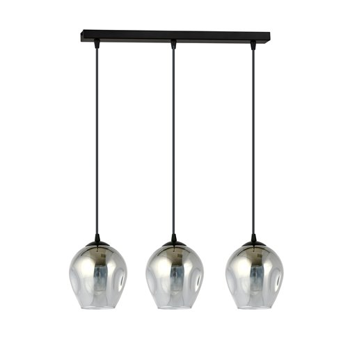 Lampa wisząca ISTAR 3 BL GRAFIT loft klosz grafit czarna