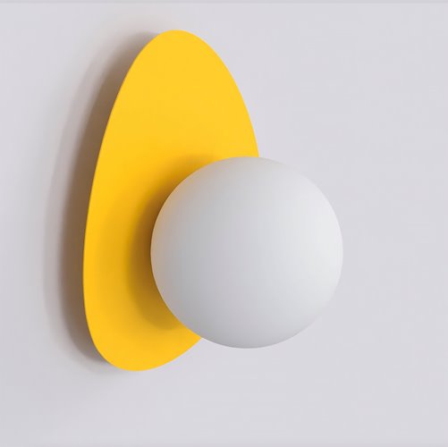 Kinkiet OVO K1 ORANGE nowoczesny, pomarańczowy, metal