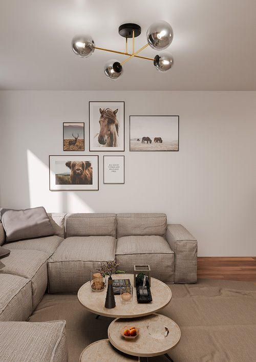 Lampa sufitowa MAGNUM 4 BL GRAFIT plafon czarna/złota/grafit