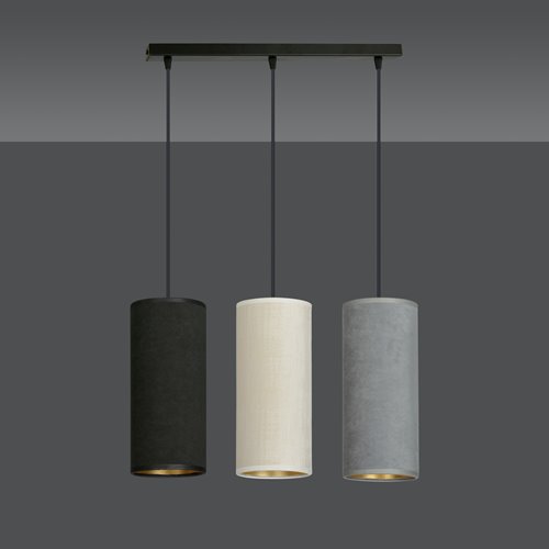 Lampa wisząca BENTE 3 BL MIX abażur welur kolor