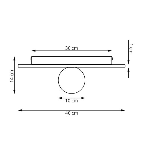 Plafon CALMA 1M BLACK nowoczesny, klosz, filc, czarny