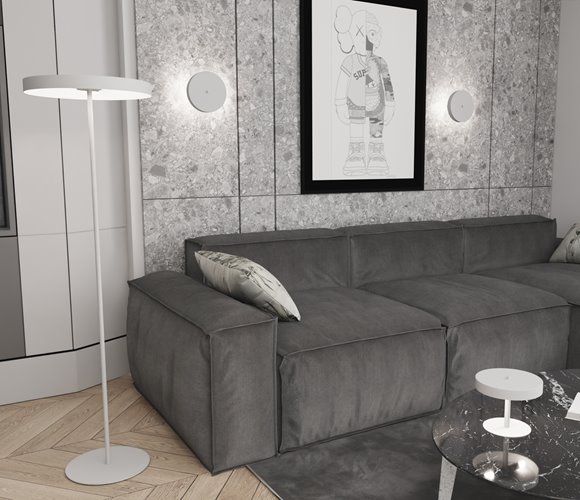 Kinkiet NEMO K2 WH WHITE loft, biały, metal