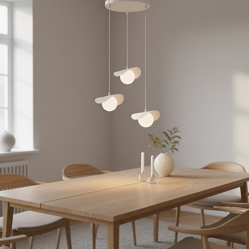 Lampa wisząca RITUAL 3 PREM WHITE nowoczesna, biała, metal