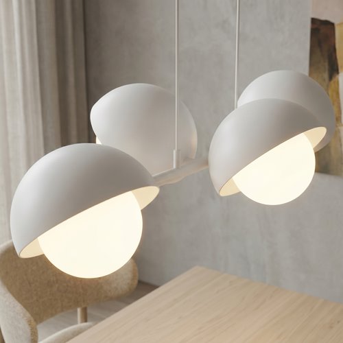 Lampa wisząca BOOM 4 WHITE nowoczesna, biała, metal