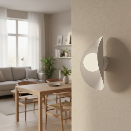 Kinkiet FIERO XL K1 WHITE nowoczesny, biały, metal