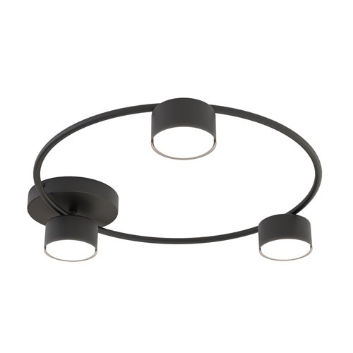 Lampa sufitowa LUCIO 3 BL BLACK plafon, czarna, metal, loft