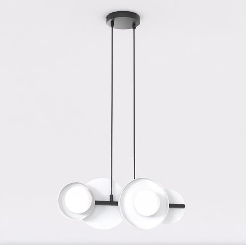 Lampa wisząca MODEL 4 BL WHITE loft, biała, metal