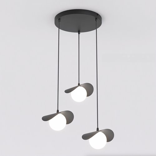Lampa wisząca RITUAL 3 PREM BLACK nowoczesna, czarna, metal