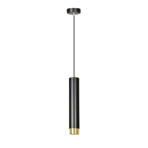 Lampa wisząca KIBO 1 BL/GOLD nowoczesna, tuby, biały, złoty