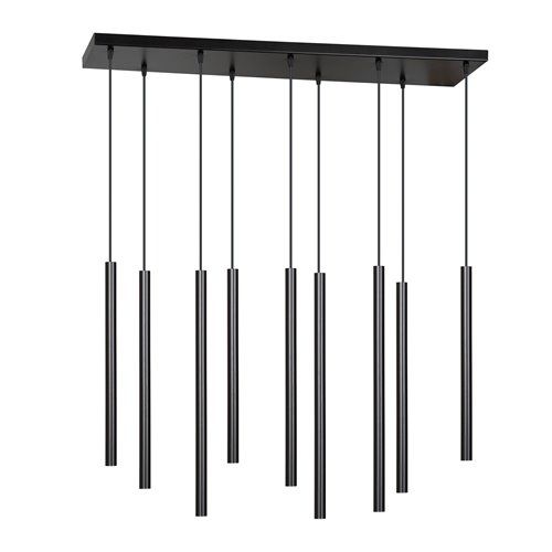 Lampa wisząca SELTER 9 BLACK nowoczesna, sople, czarna