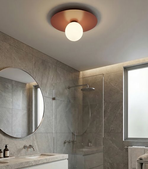 Lampa sufitowa SOLAR 1 BURGUNDY OPAL nowoczesna, burgundowa