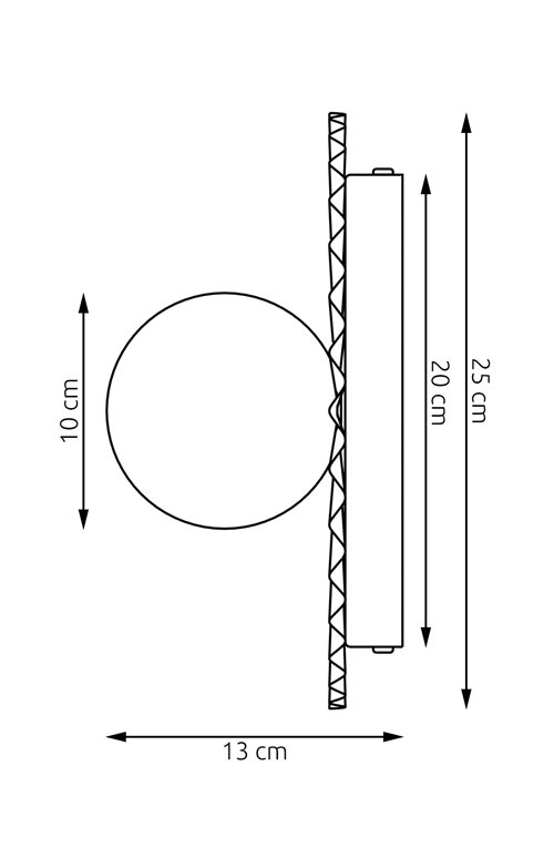 Kinkiet UMBRA M K1 WHITE OPAL nowoczesny, biały, metal fala