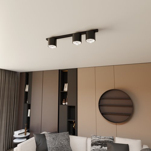 Lampa sufitowa NANO 3 BLACK nowoczesna, listwa, czarny